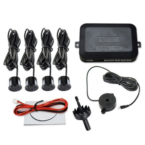 Kit de sensores de aparcamiento de coche, sistema de sonda de alerta de Radar de respaldo inverso de 12V, 4 sensores de pitido, Detector de coche ► Foto 1/6