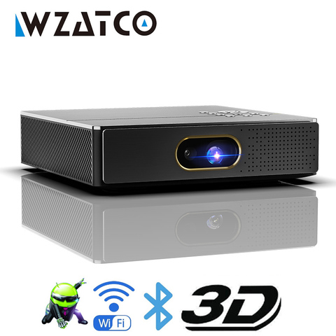 WZATCO T5 HD 4 K 3D proyector DLP con Zoom de Keystone android 6,0 WiFi Smart LED Proyector Bluetooth Airplay ► Foto 1/6