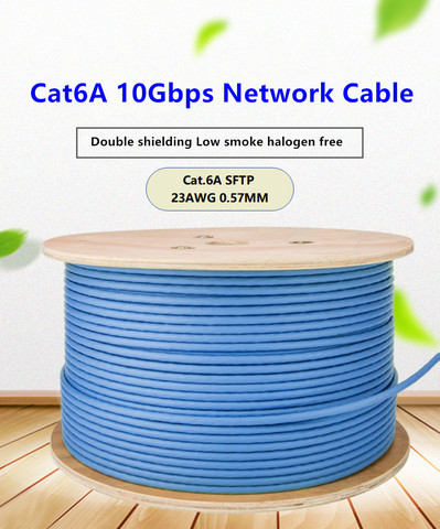 Cable de red Cat6A, Cable Ethernet de 10Gbps de doble blindaje SFTP de alta velocidad para ordenador de casa, red de banda ancha, Cable lan RJ45 ► Foto 1/5