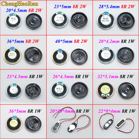 ChengHaoRan-pieza de repuesto para altavoz, 20mm, 22mm, 23mm, 26mm, 28mm, 32mm, 36mm, 40mm, 8 ohm, 1W, 2W, 8R, 1W, 2W ► Foto 1/1