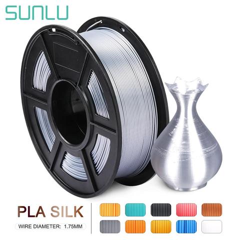 SUNLU-filamento para impresora 3D, textura de seda, sensación de oro, 1kg, lustre rico en sedoso, PLA, cobre, plata, SPLA, materiales de impresión 3d ► Foto 1/6