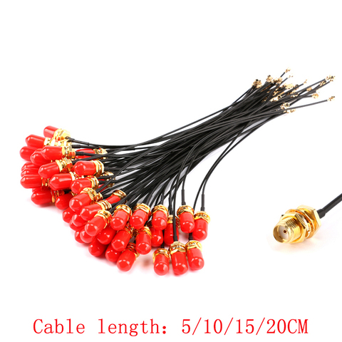 Conector hembra SMA para IPEX, conector hembra cable de cable en espiral de RF, uFL/u.FL/IPX, cable adaptador de antena para WIFI/GSM/GPS, 1,13mm, 5 uds. ► Foto 1/6
