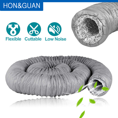 1,2/5M casa Flexible conductos de aluminio manguera para ventilador silenciador tubo campana cocina reducción conector ventilador de ventilación ► Foto 1/6