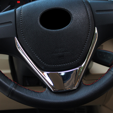 ABS cromo para marco de volante de adornos para Toyota Corolla 2014 a 2015, 2016, 2017, accesorios de estilo de coche ► Foto 1/5
