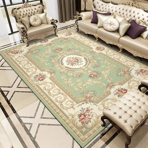 Alfombra de estilo europeo para sala de estar, felpudo para el suelo, suave y delicado, exquisita alfombra estampada ► Foto 1/5