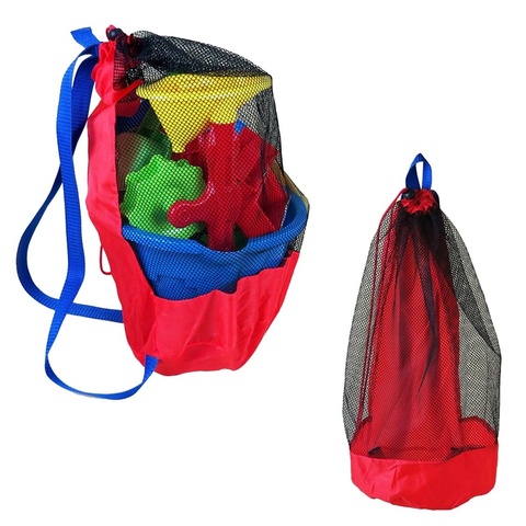 Bolsa de playa portátil para niños, bolsa de natación de malla plegable para juguete de niños para playa, cestas de almacenamiento, bolsas impermeables para natación al aire libre ► Foto 1/6