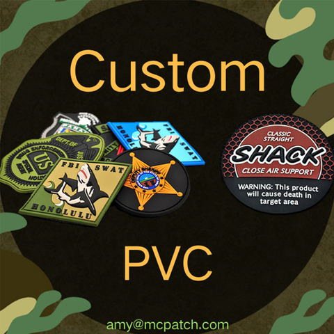 Parche de PVC personalizado con insignias de goma, gancho y bucle para gorras, gorros y bolsos, parches 2D 3D, Tactical Punk militar, apliques, emblema con brazo para casco ► Foto 1/6