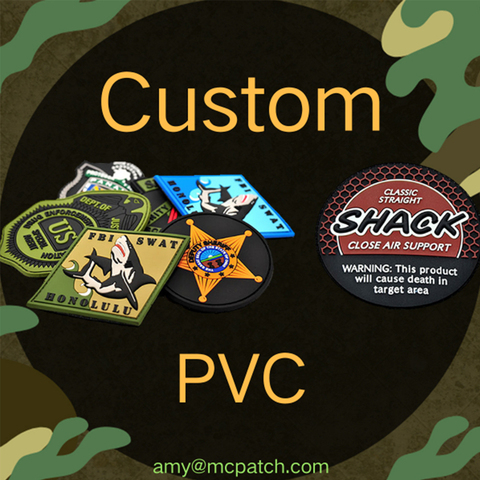 Parche de PVC personalizado con insignias de goma, gancho y bucle para gorras, gorros y bolsos, parches 2D 3D, Tactical Punk militar, apliques, emblema con brazo para casco ► Foto 1/6