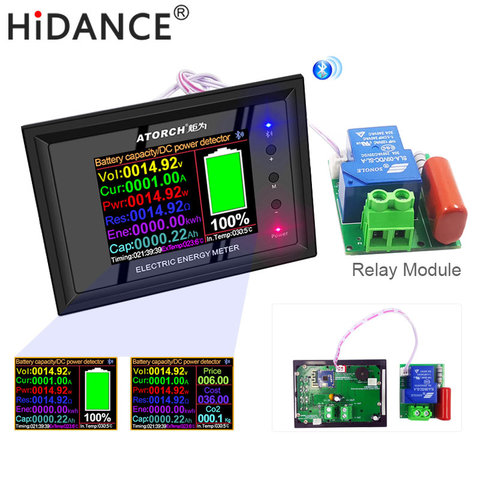 Pantalla digital DT24, voltímetro con aplicación de alimentación de CC, amperímetro, probador de capacidad de batería, medidor detector de voltaje de combustible con módulo de retardo ► Foto 1/6