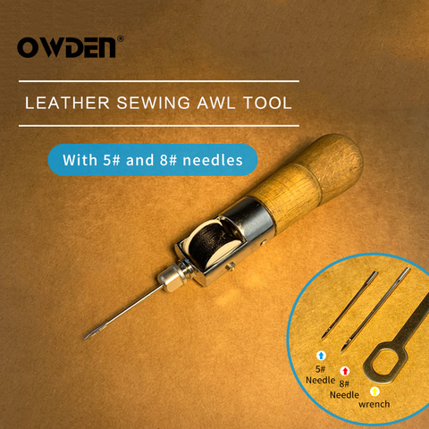 OWDEN-máquina de costura Artesanal de cuero, herramienta de bordado de borde manual portátil, Awls de cuero ► Foto 1/4