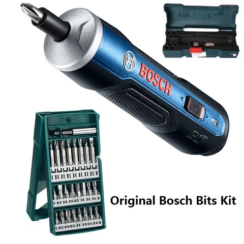 BOSCH GO & BOSCH GO2 Mini destornillador eléctrico 3,6 V batería de iones de litio recargable inalámbrico con juego de brocas ► Foto 1/6