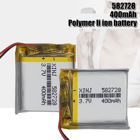 3,7 V Lipo células 582728, 400mah batería recargable de polímero de litio para MP3 MP4 MP5 PDA GPS portátil auriculares Bluetooth LED lámparas LED ► Foto 1/6