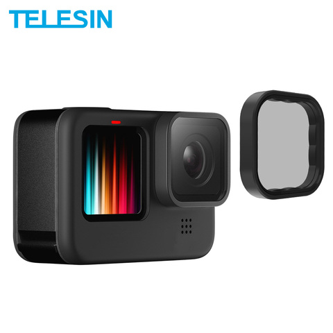 TELESIN-Juego de filtros para lentes ND8 ND16 ND32 CPL, marco de aleación de aluminio para GoPro Hero 9, Cámara de Acción negra, accesorios para lentes ND CPL ► Foto 1/6