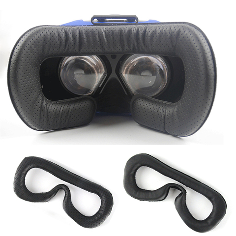 Almohadilla de máscara de Ojos de espuma de cuero PU suave para HTC Vive Focus/Oculus Rift S VR auriculares ojos transpirables máscara accesorios de la cubierta ► Foto 1/6