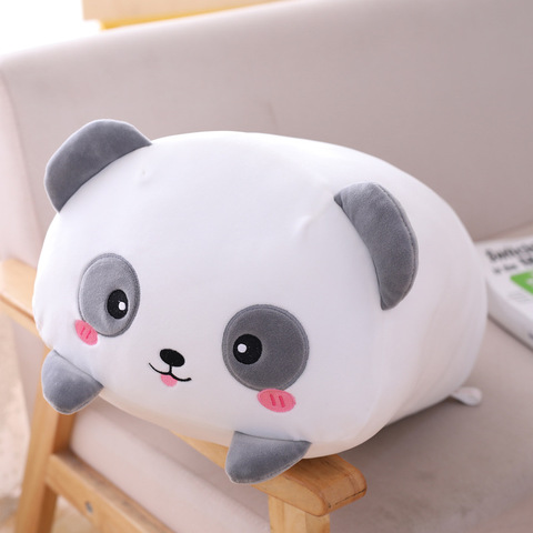 AIXINI Kawaii Panda almohada Animal relleno cerdo de peluche Panda juguetes de peluche Panda de unicornio gato hámster dinosaurio lindo suave almohada para bebé regalo de Navidad de los niños ► Foto 1/6