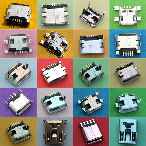 20 modelos Micro USB 5pin conector hembra para teléfono móvil de carga SMT hembra Jack para datos de puerto de conector PCB Junta envío de la gota ► Foto 1/6