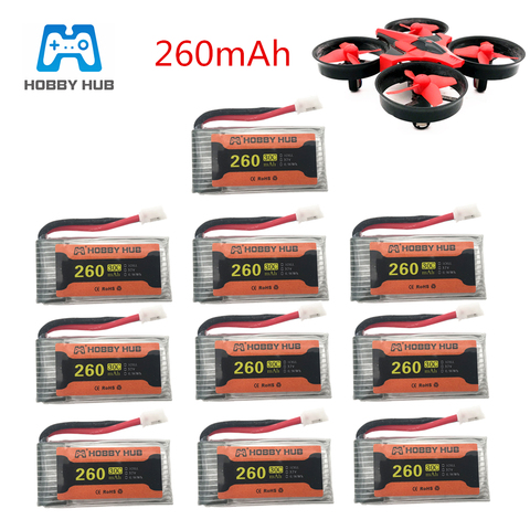 Batería Lipo para JJRC H36, 3,7 V, 260mAh, para E010, E011, E012, E013, Furibee F36, piezas de cuadricóptero de control remoto, 3,7 v ► Foto 1/5