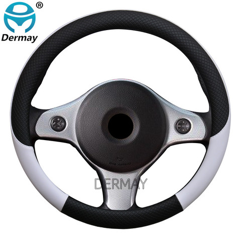 100% DERMAY de cuero de la marca de protector para volante de coche antideslizante para Alfa Romeo 159, 147, 156, 166 Giulietta GT Mito 8C G1 TZ3 SZ Gloria Disco Volante Auto Accesorios ► Foto 1/6