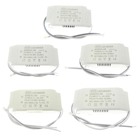 Fuente de alimentación de 240mA para luces LED de techo, transformadores de iluminación para AC176-265V, 8-24W, 24-36W, 36-50W, 40-60W, 1 Uds. ► Foto 1/5