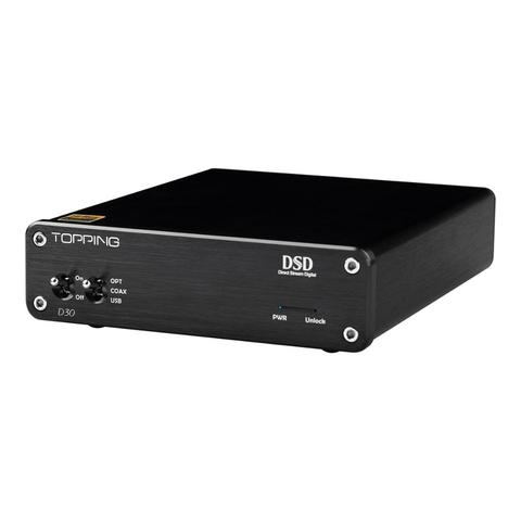 Nuevo decodificador de Audio D30 DSD DAC USB fibra óptica Coaxial XMOS CS4398 24Bit amplificador de 192 KHz ► Foto 1/4