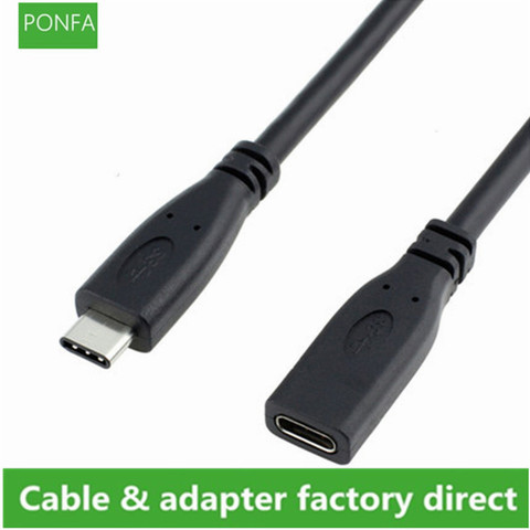 USB3.1 USB-C USB 3,1 tipo c Cable de extensión tipo C macho a hembra cables de datos 0,2 m 0,5 m 1m 2m para MacBook ChromeBook ► Foto 1/5