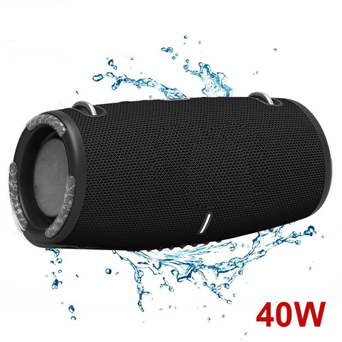 Altavoz Subwoofer con Bluetooth, reproductor De música portátil inalámbrico De alta potencia, 40W, TWS, resistente al agua, columna De sonido ► Foto 1/6