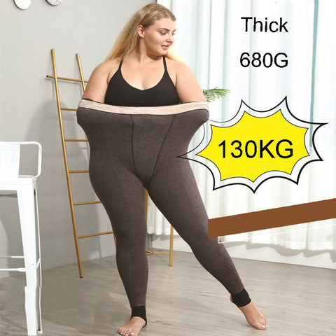 BS56 Cachemira gruesa 680G Super elástico Sexy pantimedias mantener caliente invierno medias de talla grande mujer medias de las mujeres de gran tamaño 130KG ► Foto 1/6