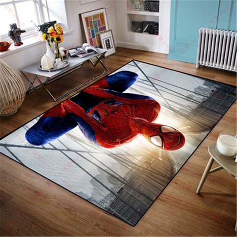 Alfombra de Spiderman de 80x160cm para juegos de bebés, decoración para habitación de niños, Alfombra grande, pasillo, suelo, dormitorio, alfombra para los pies de la cama ► Foto 1/1