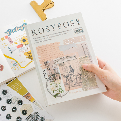 ROSYPOSY-Fondo para álbum de recortes, conjunto de pegatinas grandes, hobby craft school, proveedor de material de papelería ► Foto 1/6