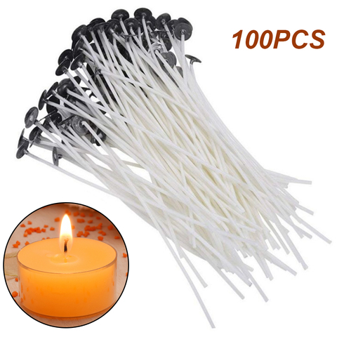 Mechas para velas de algodón sin humo, mechas para velas sin humo, lámparas de aceite, DIY, suministros de velas, 100 Uds. ► Foto 1/6