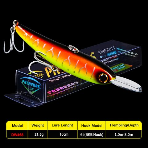 PROBEROS Minnow Señuelos de Pesca 10cm-3,94 