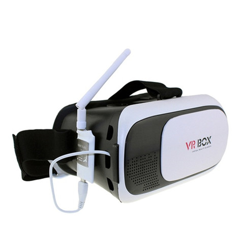 Gafas de realidad Virtual con auriculares de cartón, caja de VR de cristal 3D + Mini receptor de 5,8G, vídeo FPV UVC, enlace descendente, OTG VR, teléfono Android ► Foto 1/6