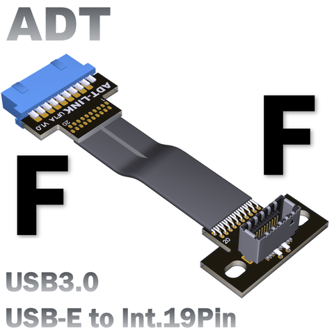 Cable de extensión para placa base ASUS conector de PC, USB 3,1, tipo C, enchufe de Panel frontal, USB 3,0, 19 pines a TYPE-E, 20Pin ► Foto 1/6