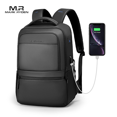 Mark Ryden ampliable mochila de viaje de los hombres USB bolsa de carga multifuncional repelente al agua portátil mochila de gran capacidad hombre bolsa ► Foto 1/6