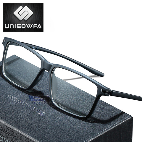 UNIEOWFA gafas graduadas ópticas transparentes para hombre fotocrómico antiluz azul gafas de miopía progresiva montura TR90 ► Foto 1/6