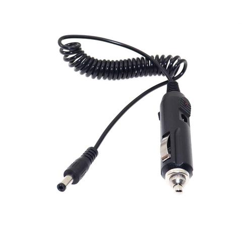 Cargador de mechero de coche Universal DC12V 2A, Cable retráctil con fusible, adaptador de corriente, Cable de 5,5x2,1mm con resorte ► Foto 1/6