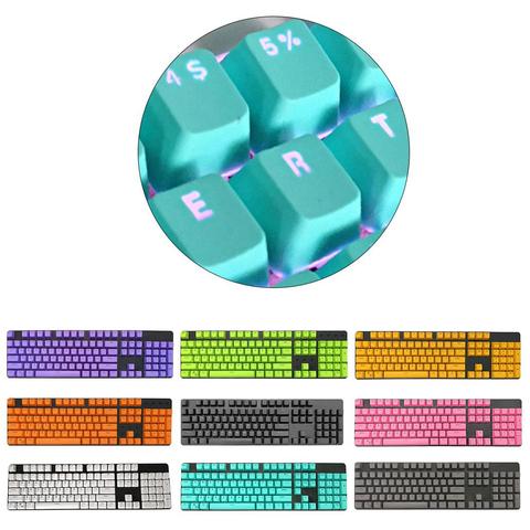 Juego de teclas PBT con retroiluminación Universal para Cherry, Teclado mecánico, periféricos de ordenador para Cherry/Kailh/Gateron, 104 unidades ► Foto 1/6