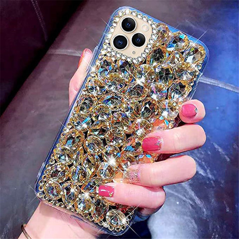 Funda de diamante de cristal brillante para Samsung Galaxy, carcasa de lujo con diamantes de imitación Ultra coloridos para Samsung Galaxy Note 20 10 9 8 S10E/9/8 Plus S20 ► Foto 1/6