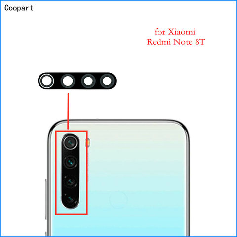 Cooart-cristal de la Lente de la cámara trasera, repuesto para Xiaomi Redmi Note 8T Note8t con pegatina de alta calidad, 2 unids/lote, nuevo ► Foto 1/1