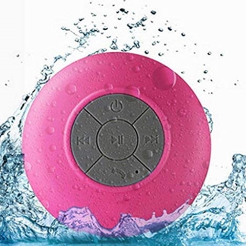 Altavoz de ducha con Bluetooth, resistente al agua, manos libres, portátil, inalámbrico, micrófono incorporado, ventosa sólida ► Foto 1/5