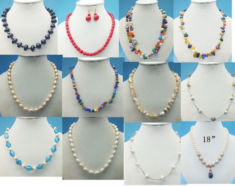 ¡En stock! Promoción, perlas naturales Coral ¡Cristales de conchas!?! Collar ► Foto 1/6