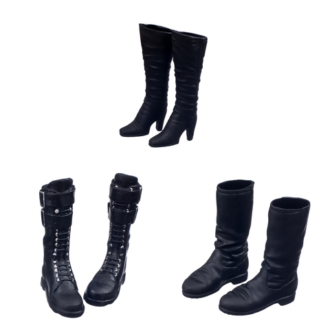 Botas Largas de cuerpo grosera para mujer, escala 1/6, tacón alto para MODELO DE MUÑECA Kumik HT TTL de 12 pulgadas ► Foto 1/6