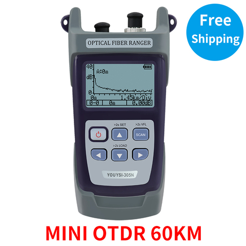 Reflectómetro de fibra óptica OTDR Mini, 60KM, VFL integrado con FC SC Touch ► Foto 1/6