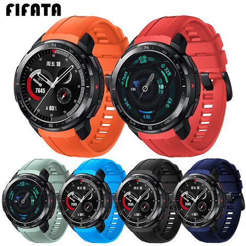FIFATA-Correa de silicona de repuesto para Huawei Honor GS Pro, pulsera suave colorida para reloj inteligente Honor GS Pro ► Foto 1/6