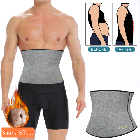 Entrenador de cintura para hombre, faja para abdomen, formadores para adelgazamiento de cuerpo, moldeador de pérdida de peso, cinturón, fajas abdominales para sudor, recortador ► Foto 1/6