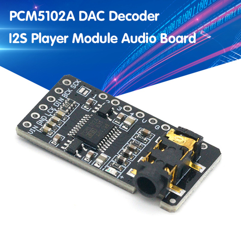 Interfaz I2S PCM5102A DAC, decodificador GY-PCM5102 MÓDULO DE REPRODUCTOR I2S para placa de formato Raspberry Pi pHAT, tarjeta de Audio Digital PCM5102 ► Foto 1/6