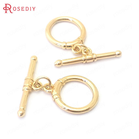 (38837)6 juegos de cierres de palanca de latón de Color dorado de 24K, pulsera con cierre de conexión, suministros de joyería, accesorios Diy ► Foto 1/2