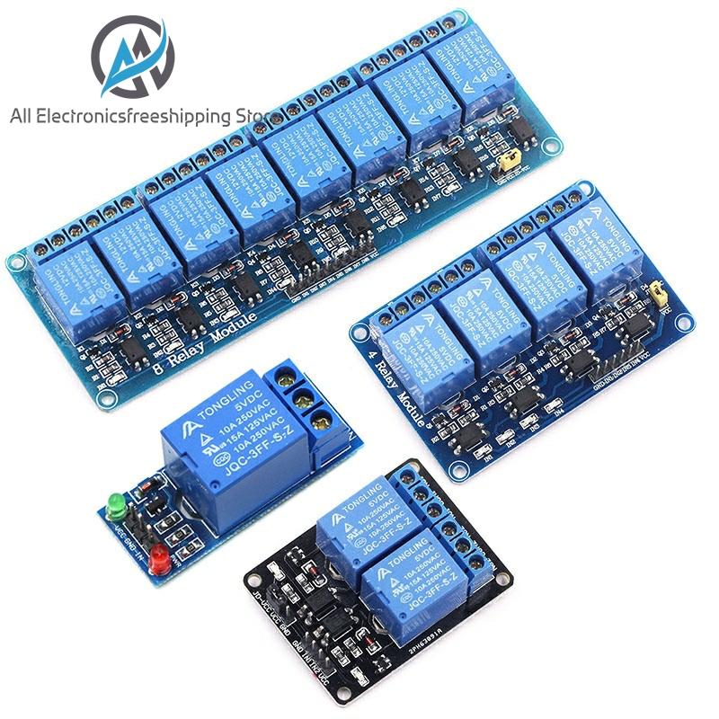 5v 12v 1 2 4 6 8 módulo de canal de relé con optoacoplador de salida de relé 1 2 4 6 8 módulo de relé para arduino en stock ► Foto 1/5