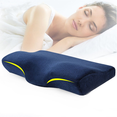 Almohada de memoria ortopédica para el dolor de cuello y protección del cuello almohada de rebote lento, funda de almohada de espuma de memoria para el cuidado de la salud Cervical ► Foto 1/6