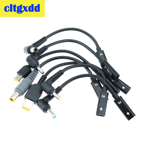 Cable conector USB 3,1 tipo C hembra a DC 7,9x5,0 4,0x1,35 5,5x2,5 2,1 4,8x1,7mm macho PD adaptador/cargador de energía para lenovo HP ► Foto 1/6